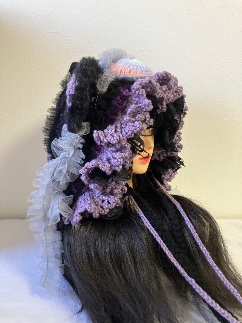 ネコ耳ニット帽　うさ耳ニット帽　ボンネット帽子　Witch wizard ☺︎