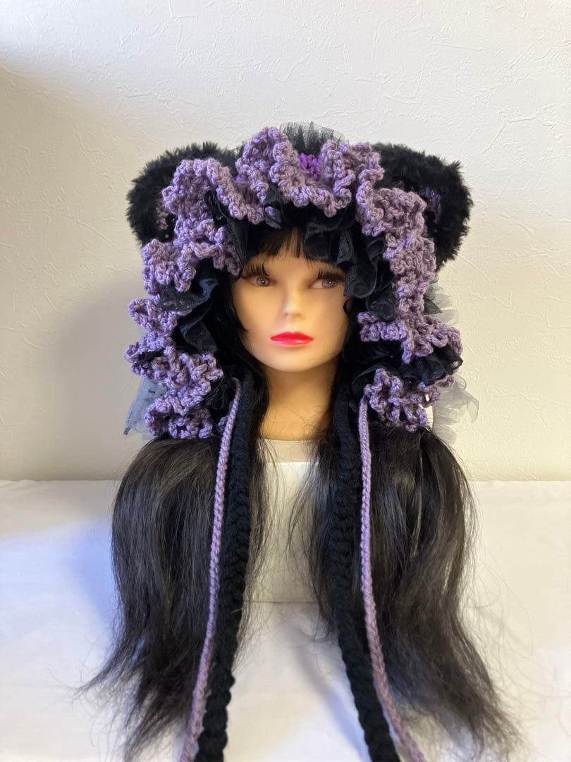 ネコ耳ニット帽　うさ耳ニット帽　ボンネット帽子　Witch wizard ☺︎