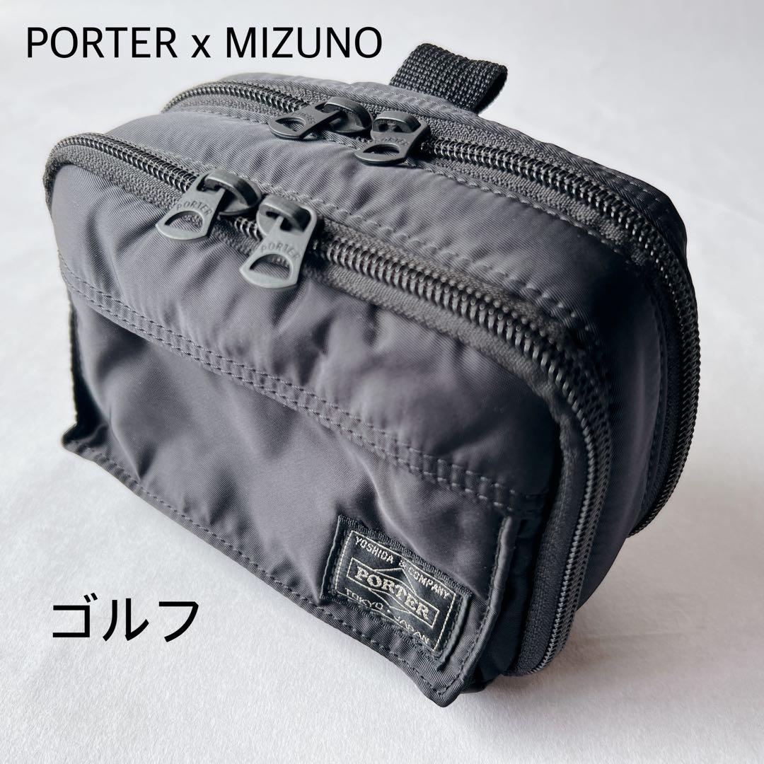 極美品✨PORTER ポーター　ミズノ　ゴルフポーチ　ブラック　希少　コラボ