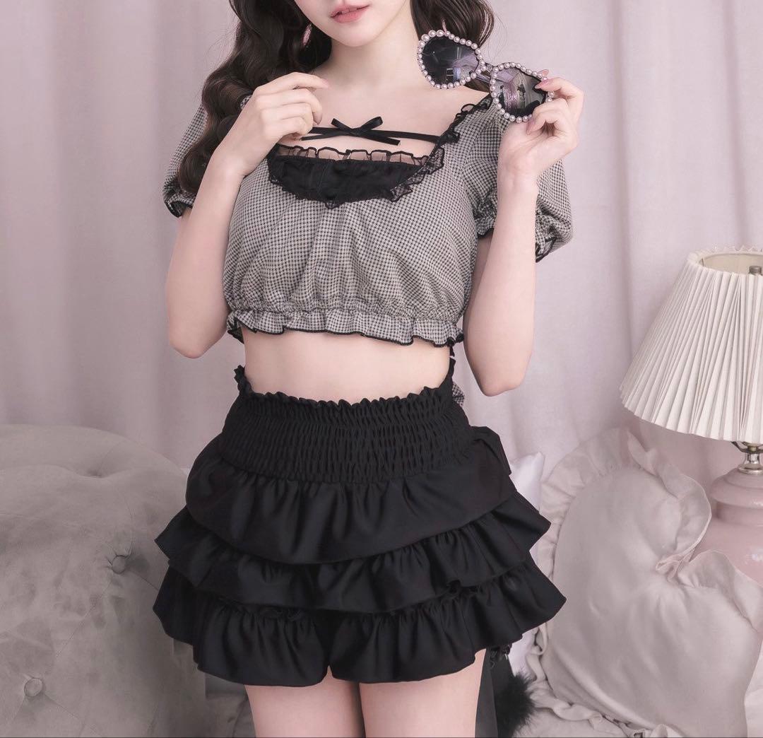 pium スウィムウェア チェック柄