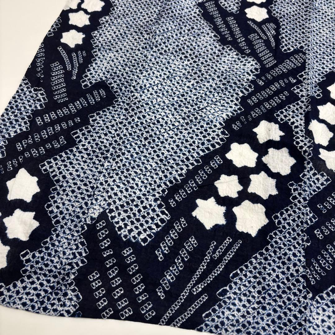 さき723様　AK-7472 鳴海有松絞り 浴衣 可愛い絞り染め 藍染 木綿