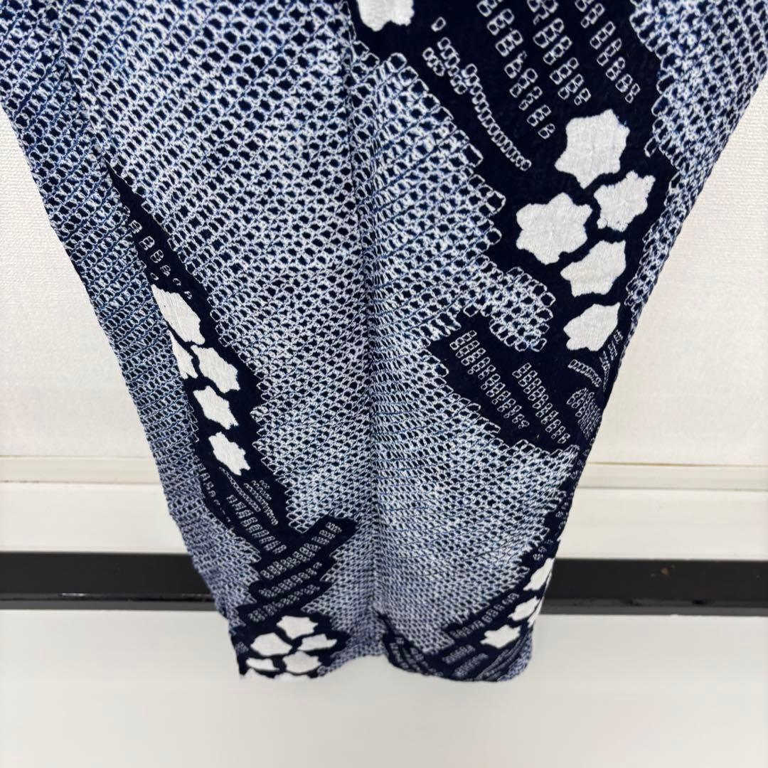 さき723様　AK-7472 鳴海有松絞り 浴衣 可愛い絞り染め 藍染 木綿