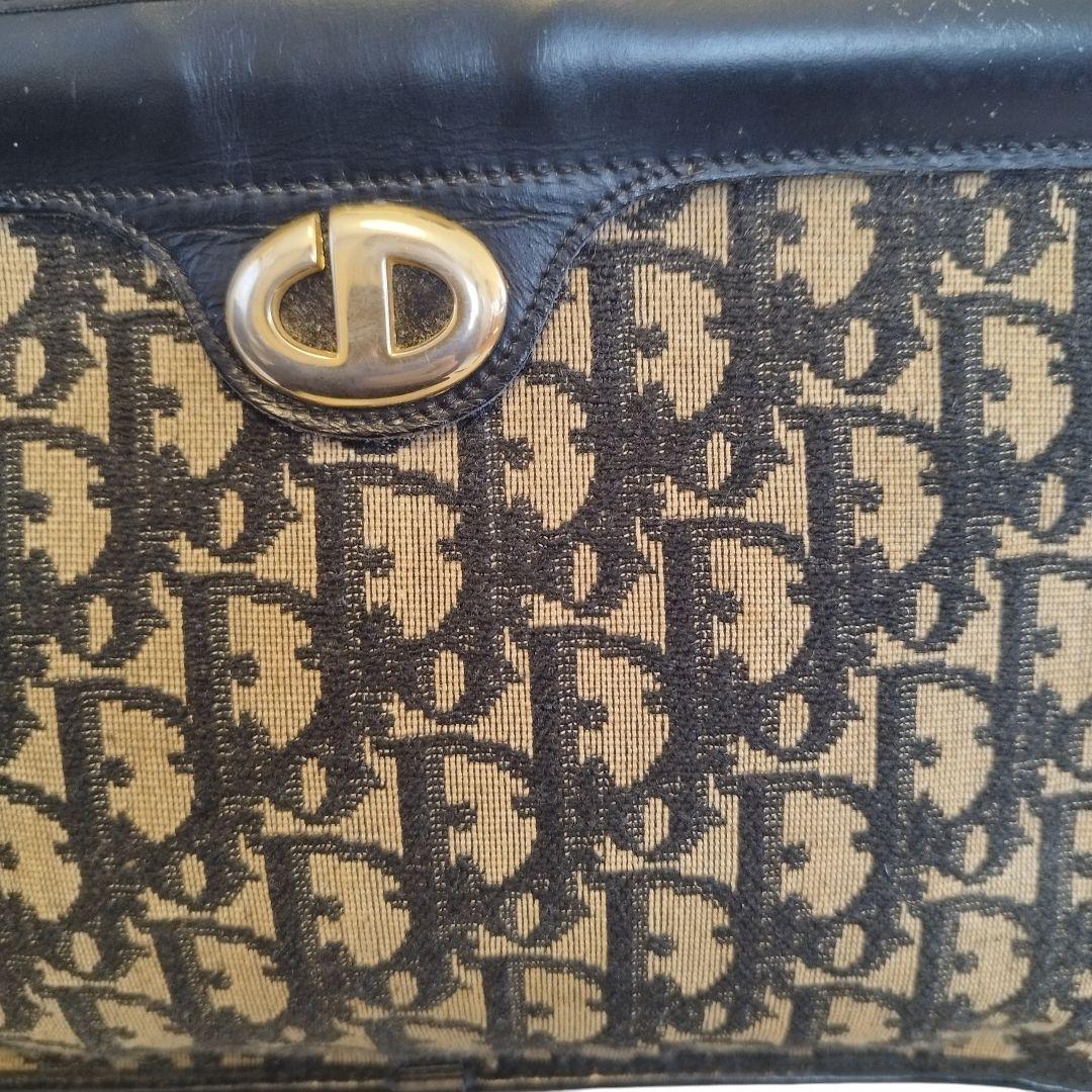 Dior トロッター　キャンバス　セカンド　クラッチバッグ　ネイビー