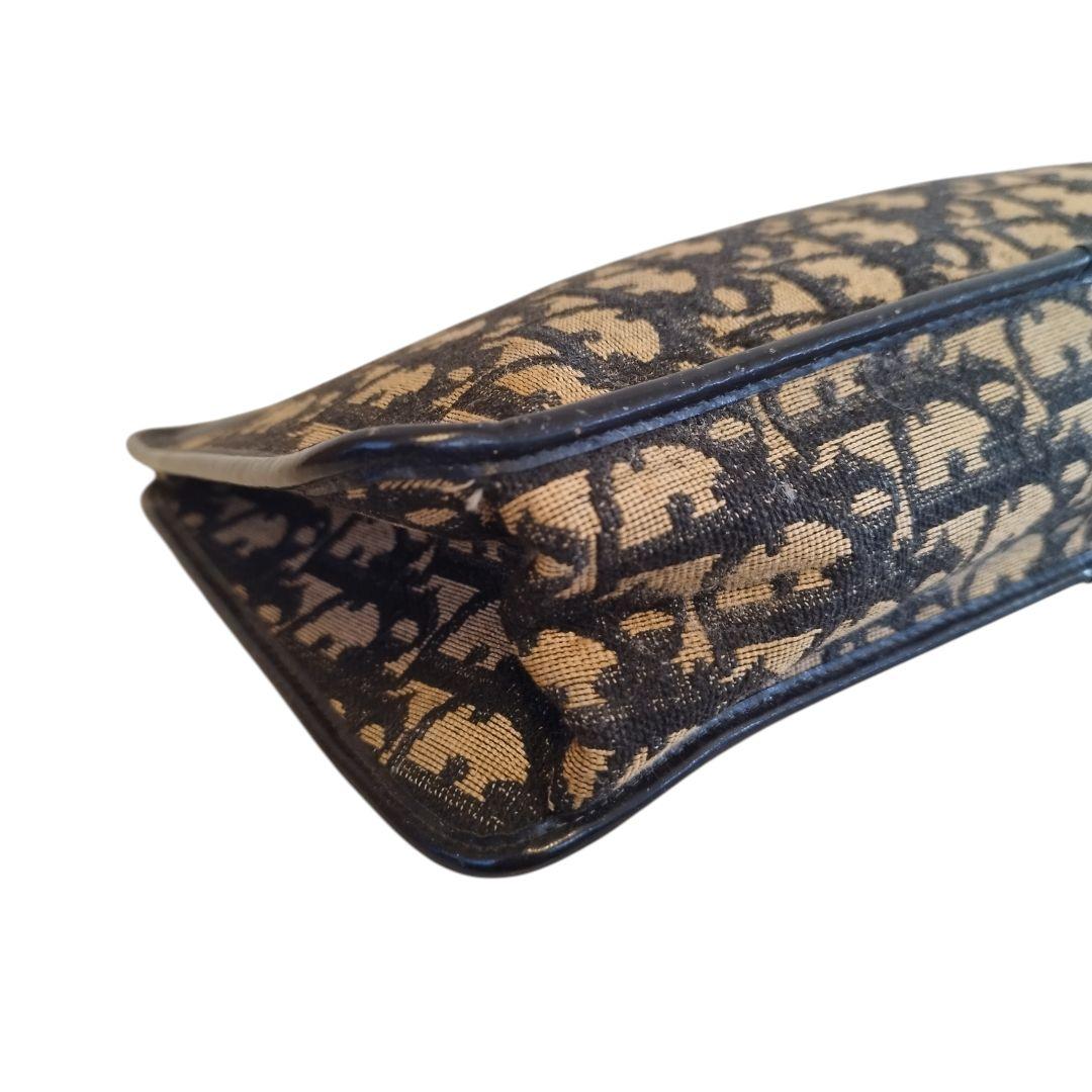 Dior トロッター　キャンバス　セカンド　クラッチバッグ　ネイビー