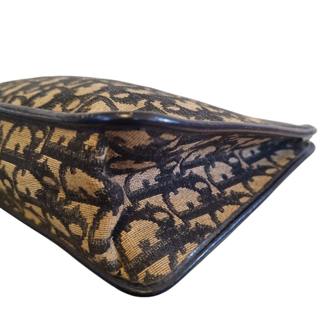 Dior トロッター　キャンバス　セカンド　クラッチバッグ　ネイビー