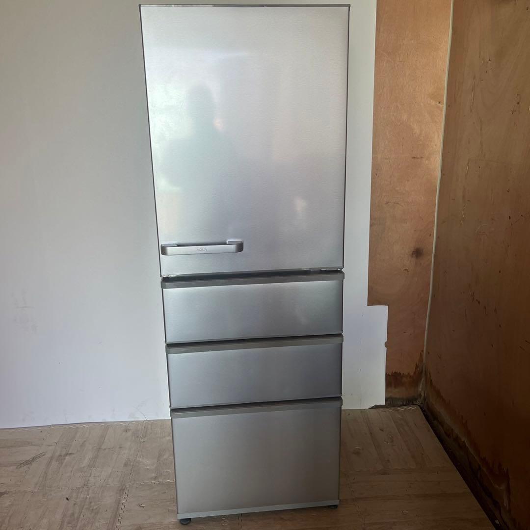 配送設置無料　大容量冷蔵庫　AQUA シルバー　355L