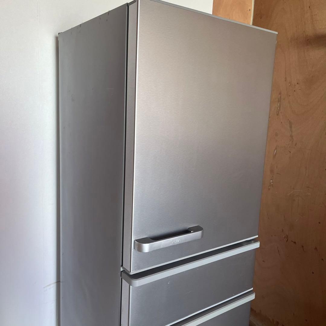 配送設置無料　大容量冷蔵庫　AQUA シルバー　355L