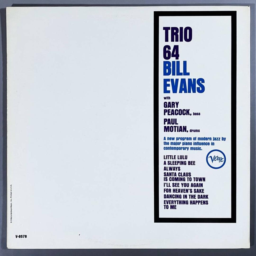 ★極レアー！【USオリジナル/MONO/T字黒ラベル】ビル・エヴァンス・トリオ