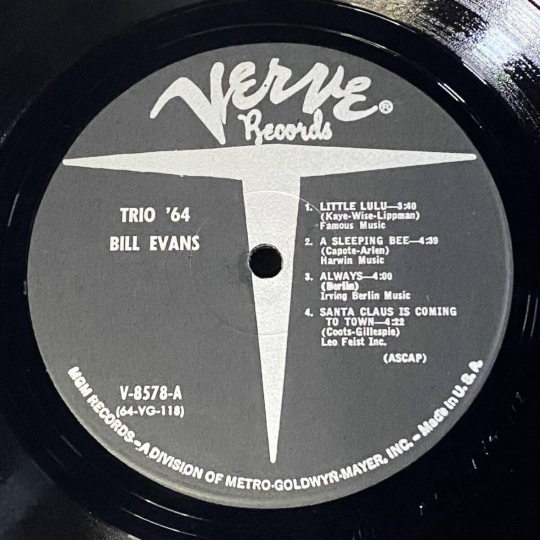 ★極レアー！【USオリジナル/MONO/T字黒ラベル】ビル・エヴァンス・トリオ