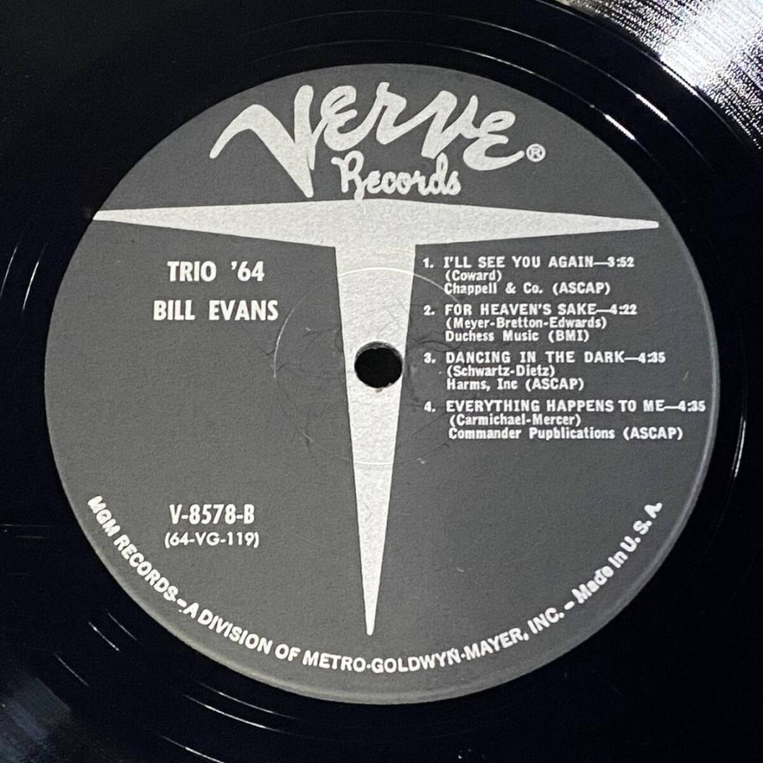 ★極レアー！【USオリジナル/MONO/T字黒ラベル】ビル・エヴァンス・トリオ