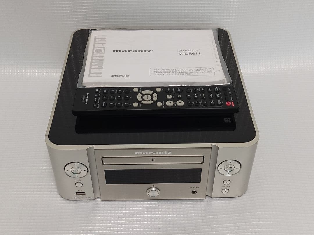 ジャンク（電源入らず）Marantz M-CR611 本体、取説、リモコンのみ