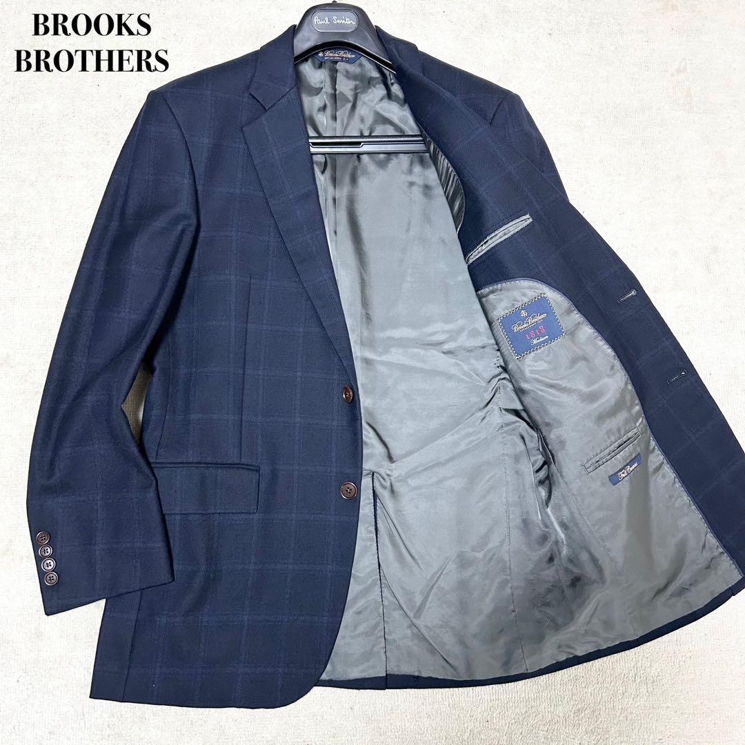 美品　ブルックスブラザーズ　マディソン　ネイビー　テーラードジャケット　カシミヤ