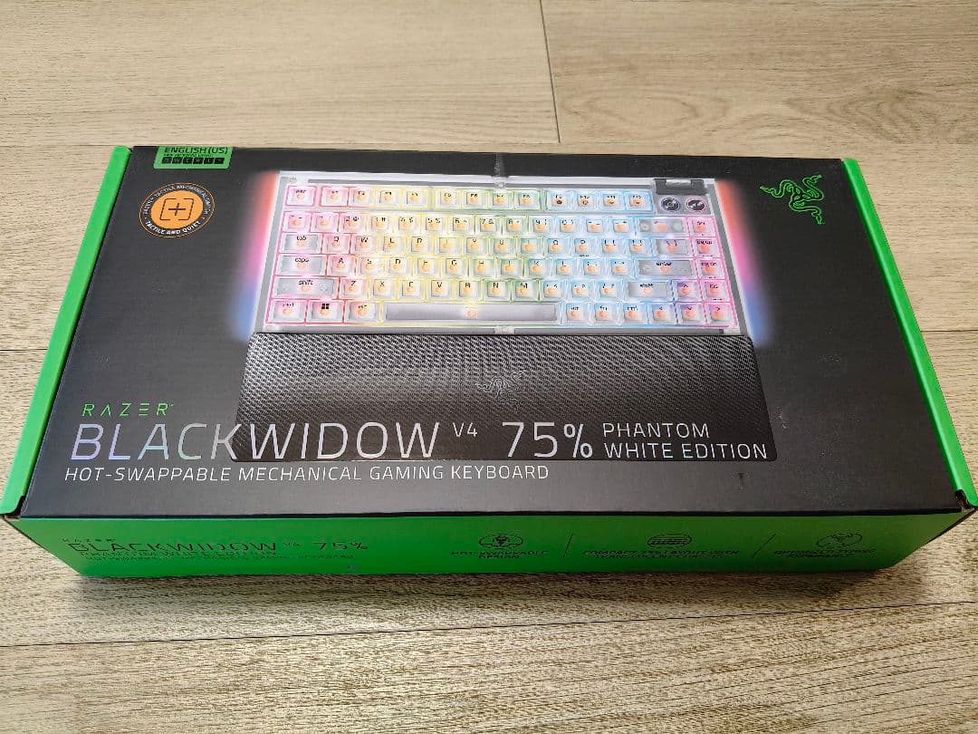 キーボード RazerBlackWidowV4 75%PhantomWhiteEdition
