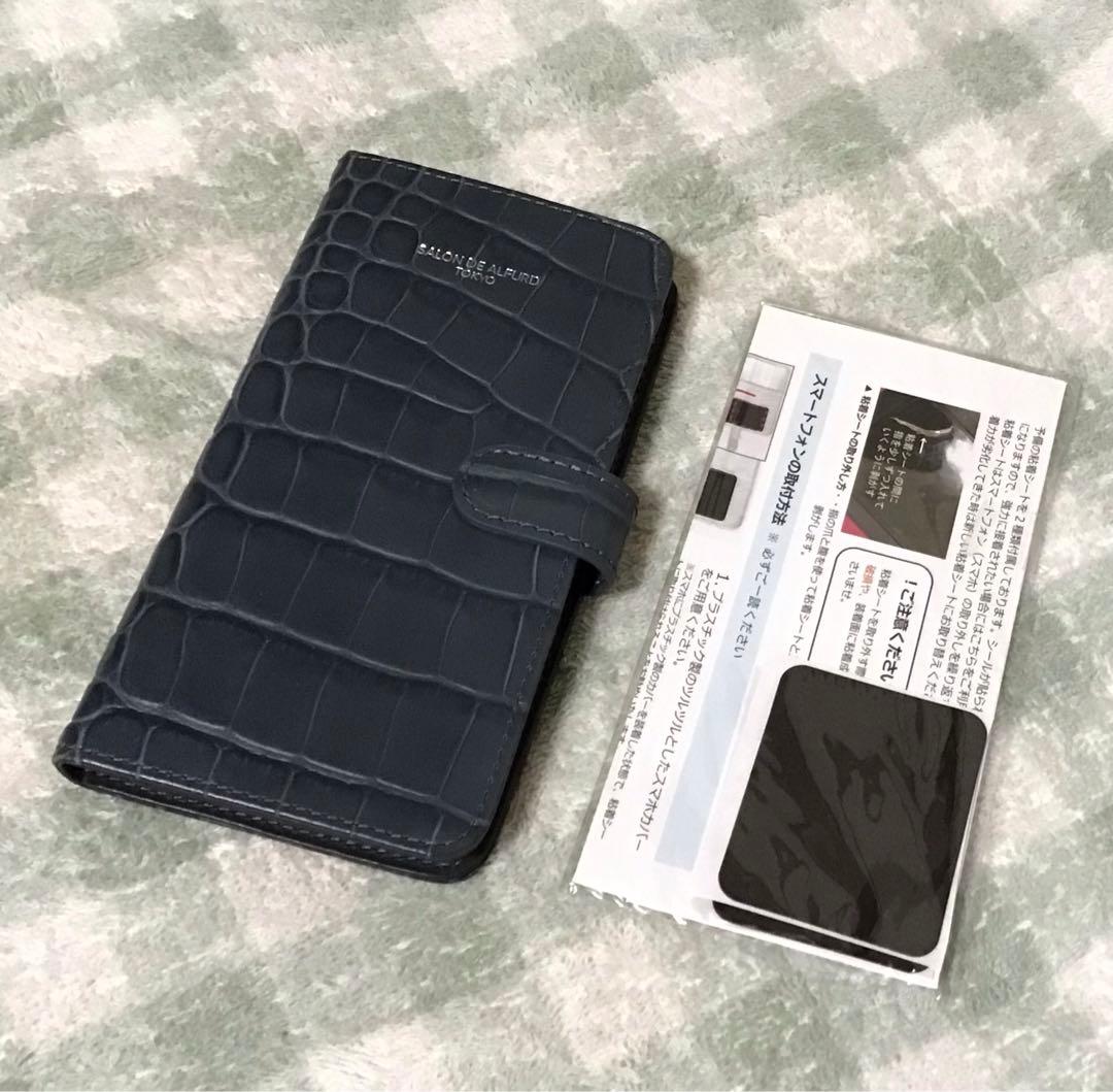 SALON DE ALFURD クロコダイル柄 多機種対応 手帳型スマホケース