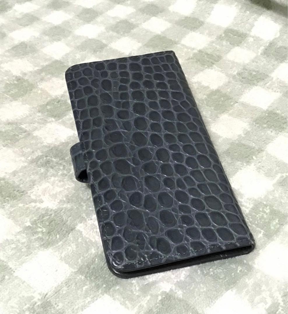 SALON DE ALFURD クロコダイル柄 多機種対応 手帳型スマホケース
