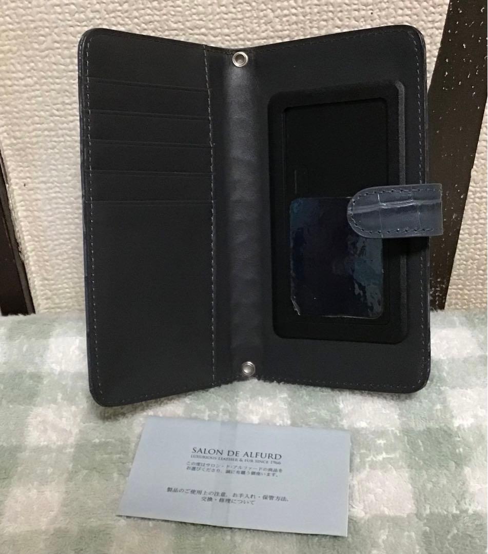 SALON DE ALFURD クロコダイル柄 多機種対応 手帳型スマホケース