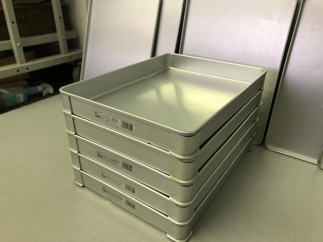 5個ふた付　アカオアルミ　硬質アルミ　システムバット　餃子バット　大50　⑵