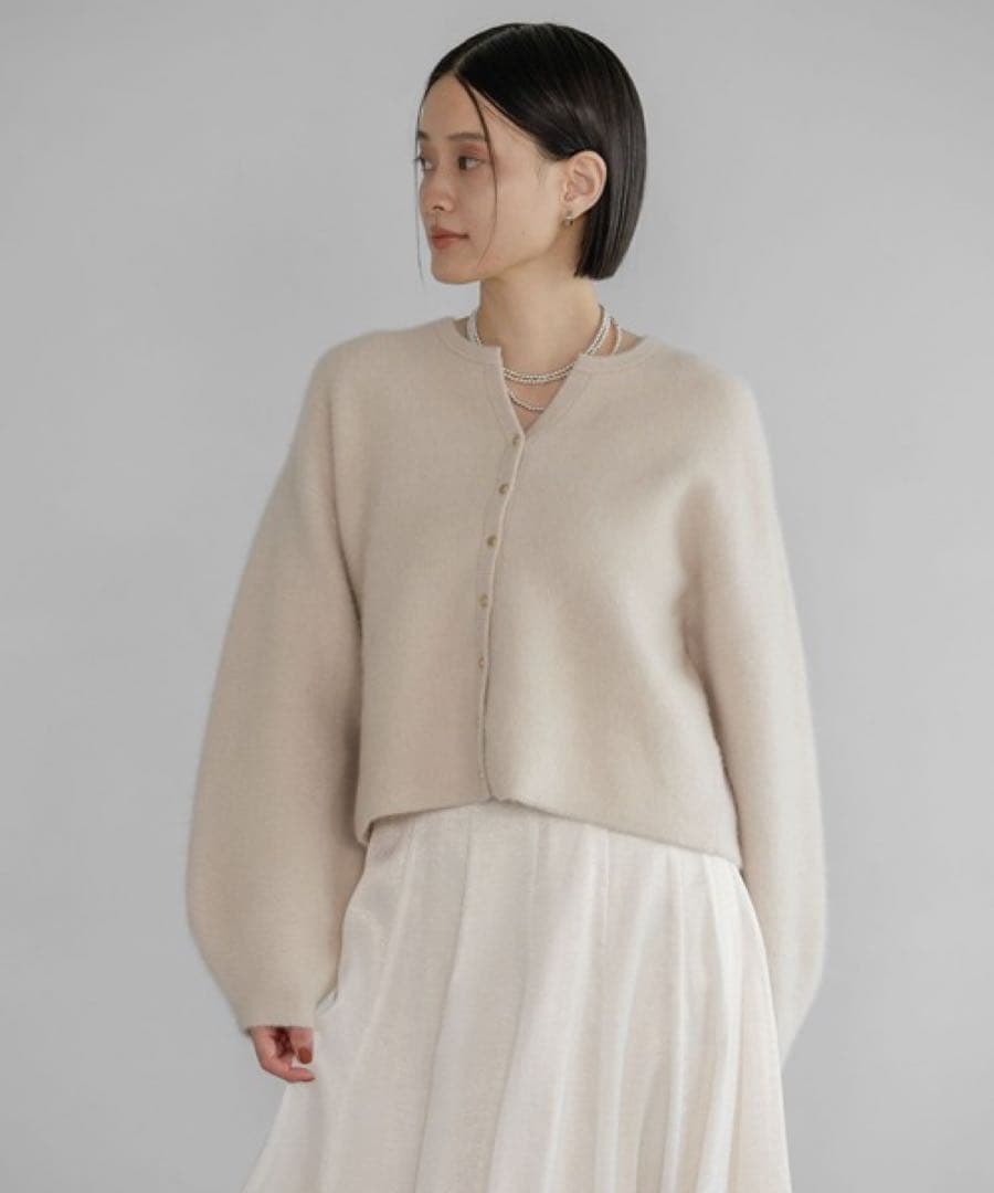 完売品　CNラクーンコンカーディガン A part by アパートバイ