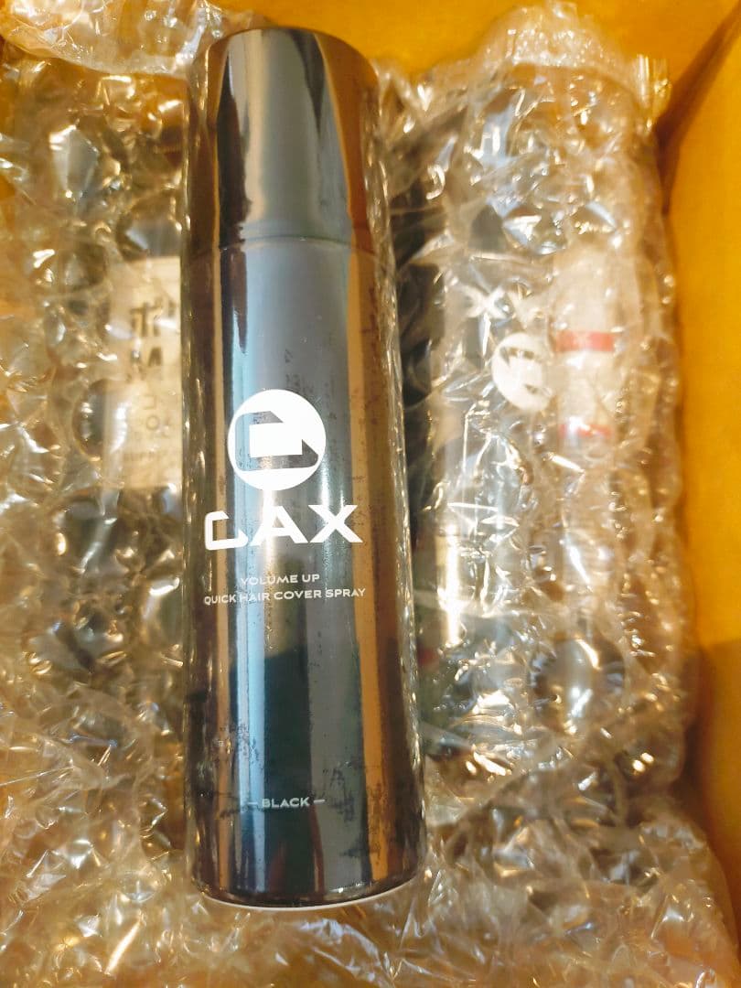 値引きCAX ボリュームアップクイックカバースプレー ブラック ３本セット