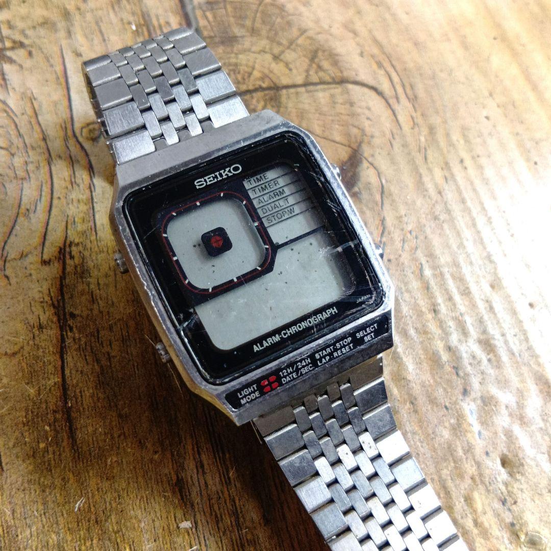 レア◇ジャンク◇G757-4000◆セイコー デジボーグ アラームクロノグラフ
