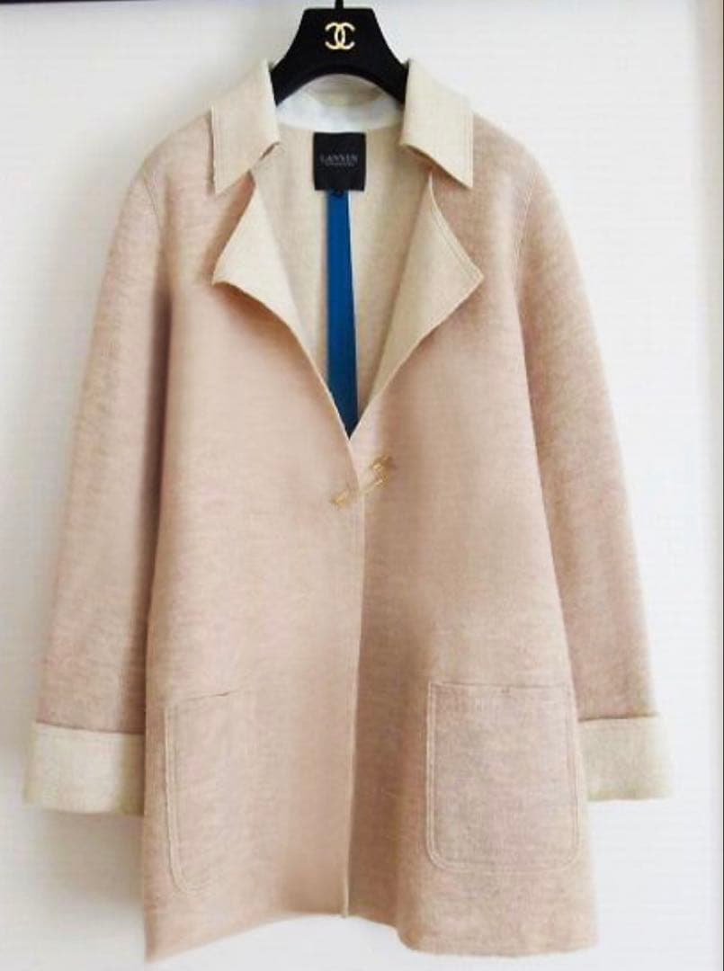 ランバンコレクション　ランバン　ウール　ダブルフェイス仕立て　コート　38