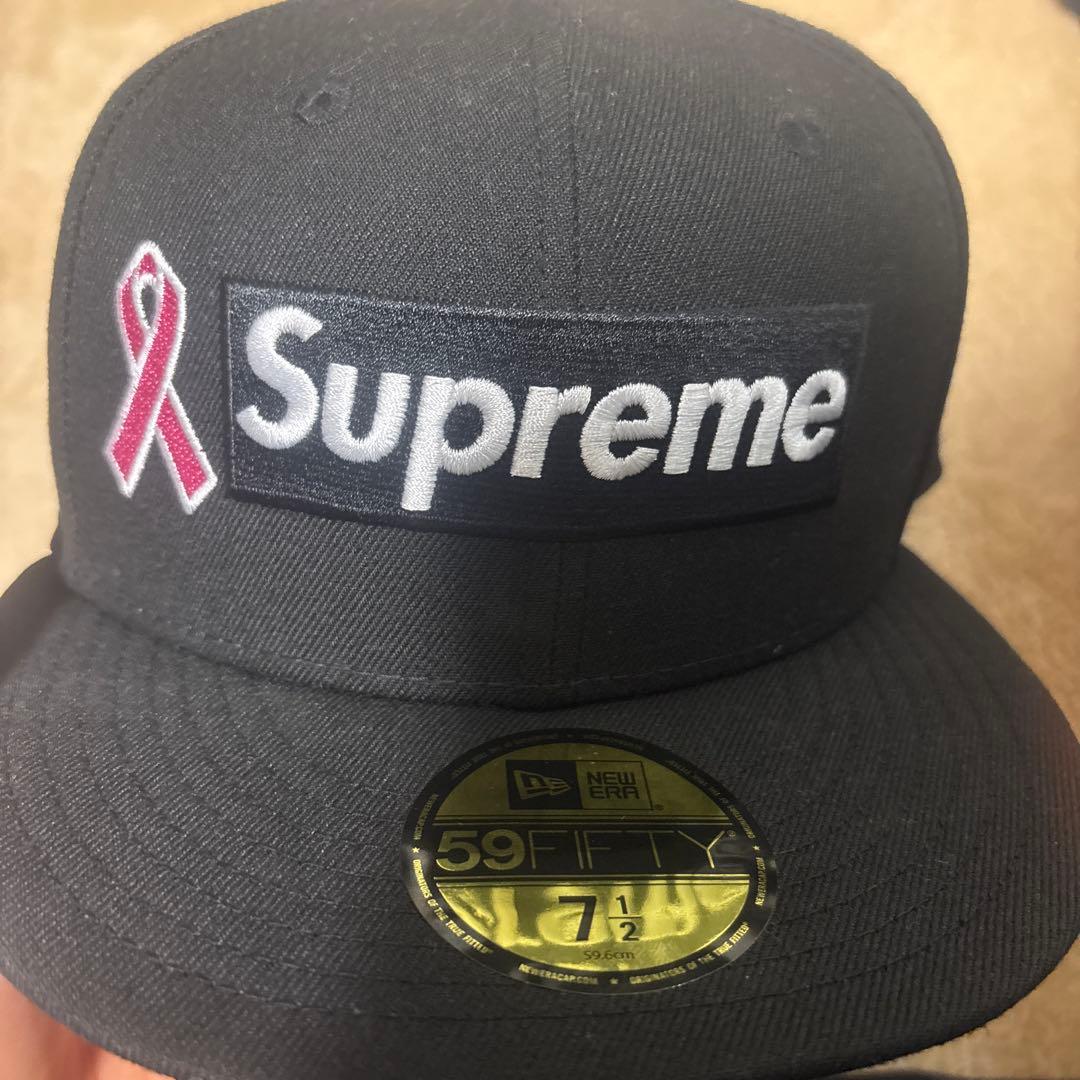 Supreme 59FIFTY ブラック キャップ 7 1/2