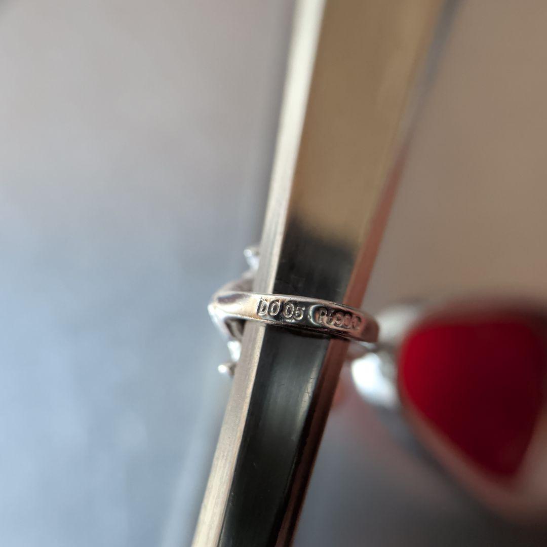 ペンダントトップ　Pt900　珊瑚　ダイヤモンド計0.05ct　2.67g