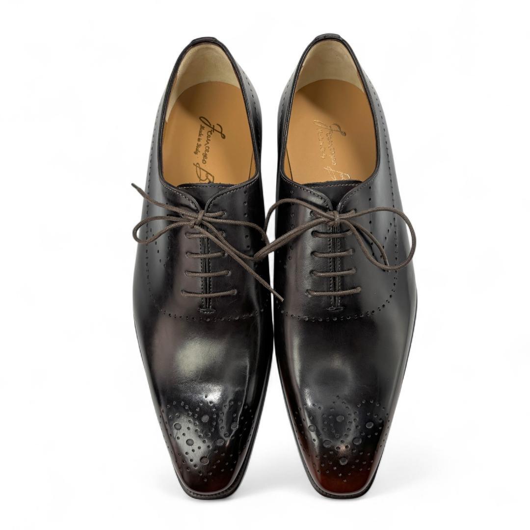 新品級 フランチェスコベニーニョ ホールカット 黒茶パティーヌ 7 25.5cm