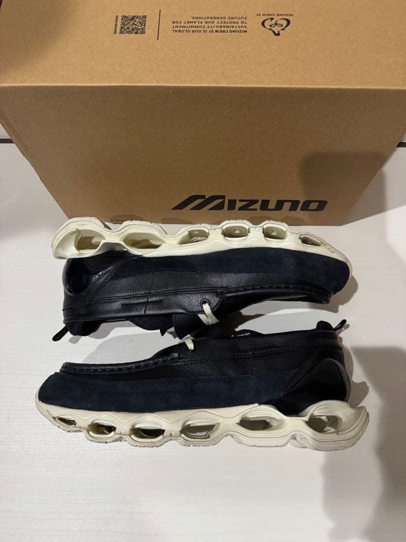 ミズノ Wave Prophecy Moc ゴアテックス ブラック オフホワイト