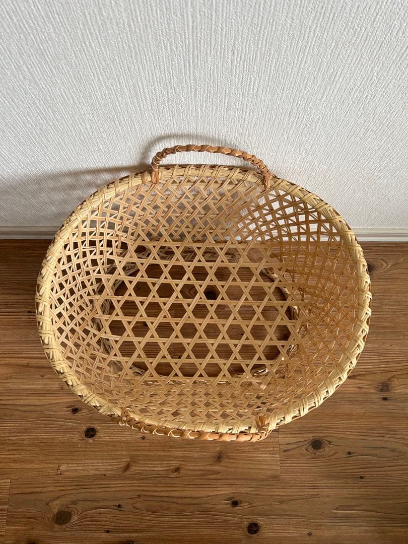 鳥越竹細工 ランドリーかご すず竹
