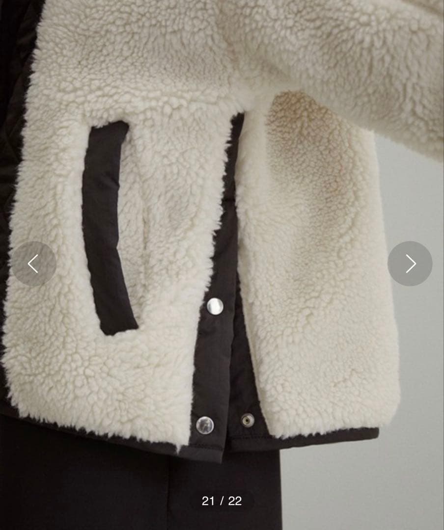 ADAM ET ROPÉ FEMME 2way キルトボアリバーシブルブルゾン