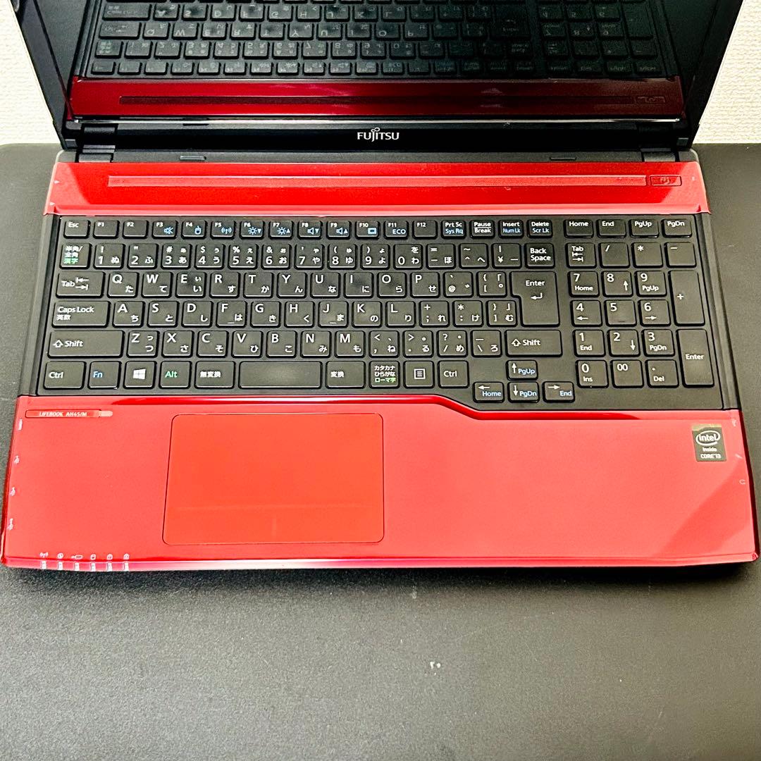 富士通 ブルーレイ搭載 Windows11 Intel Core-i3 レッド