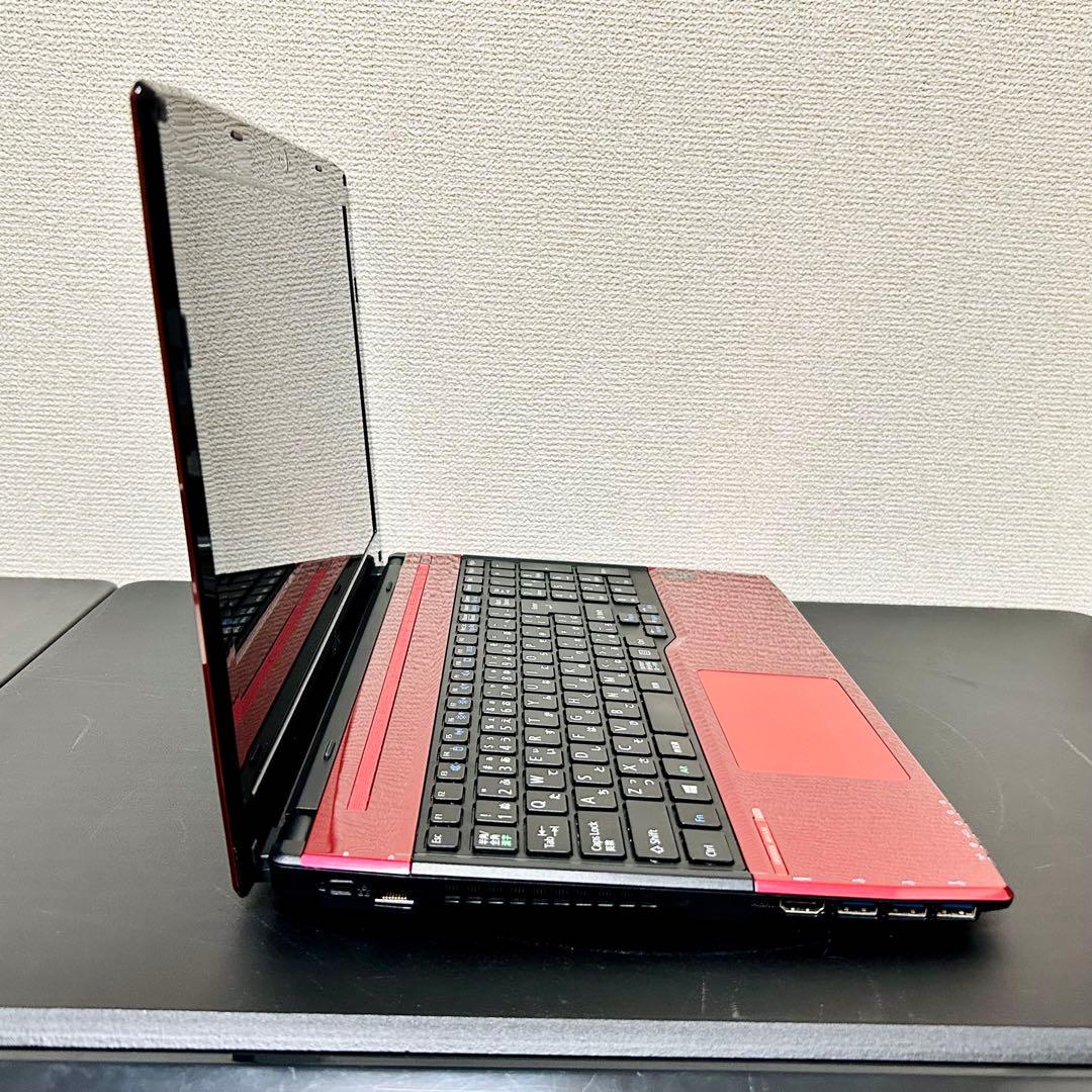 富士通 ブルーレイ搭載 Windows11 Intel Core-i3 レッド