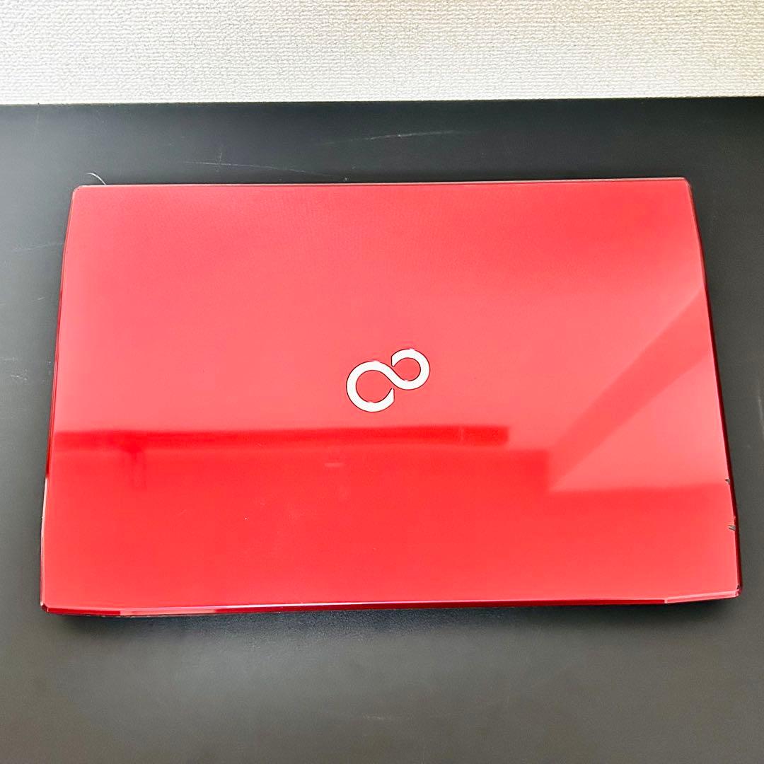 富士通 ブルーレイ搭載 Windows11 Intel Core-i3 レッド