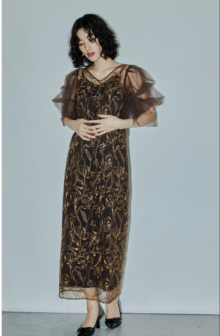 フラフィースリーブペンシルドレス niana LE’RURE bflat