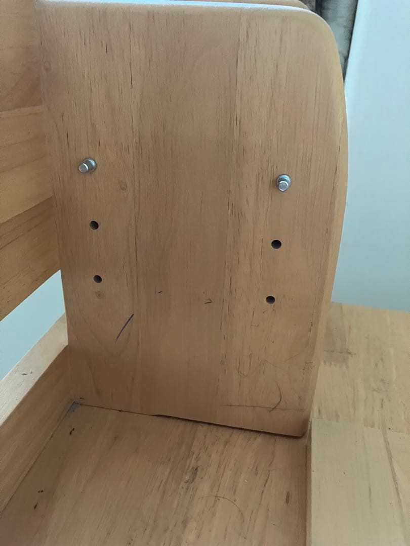 ナチュラルウッドデスク 上棚付き