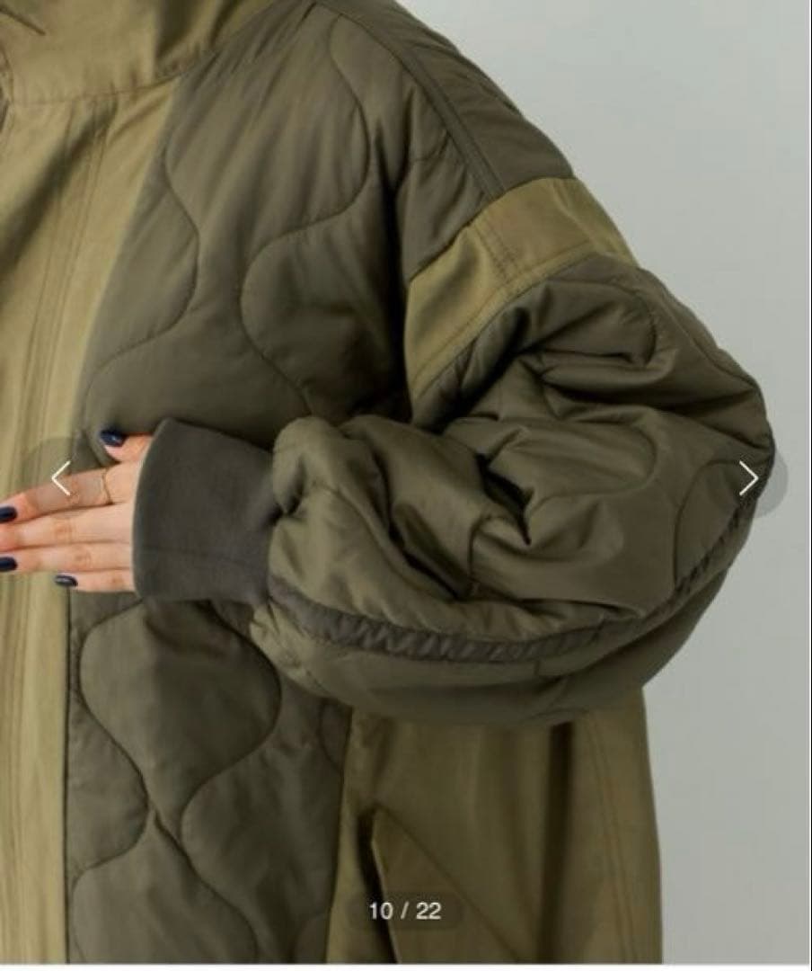 切替マキシミリタリーコート　新品　etsinta/エシンタ