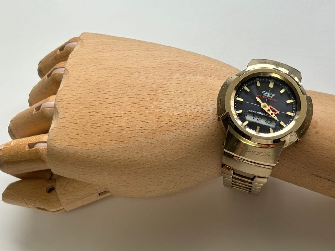 G-SHOCK/フルメタル/AWM-500/ゴールド/電波/ソーラー/時計/箱付