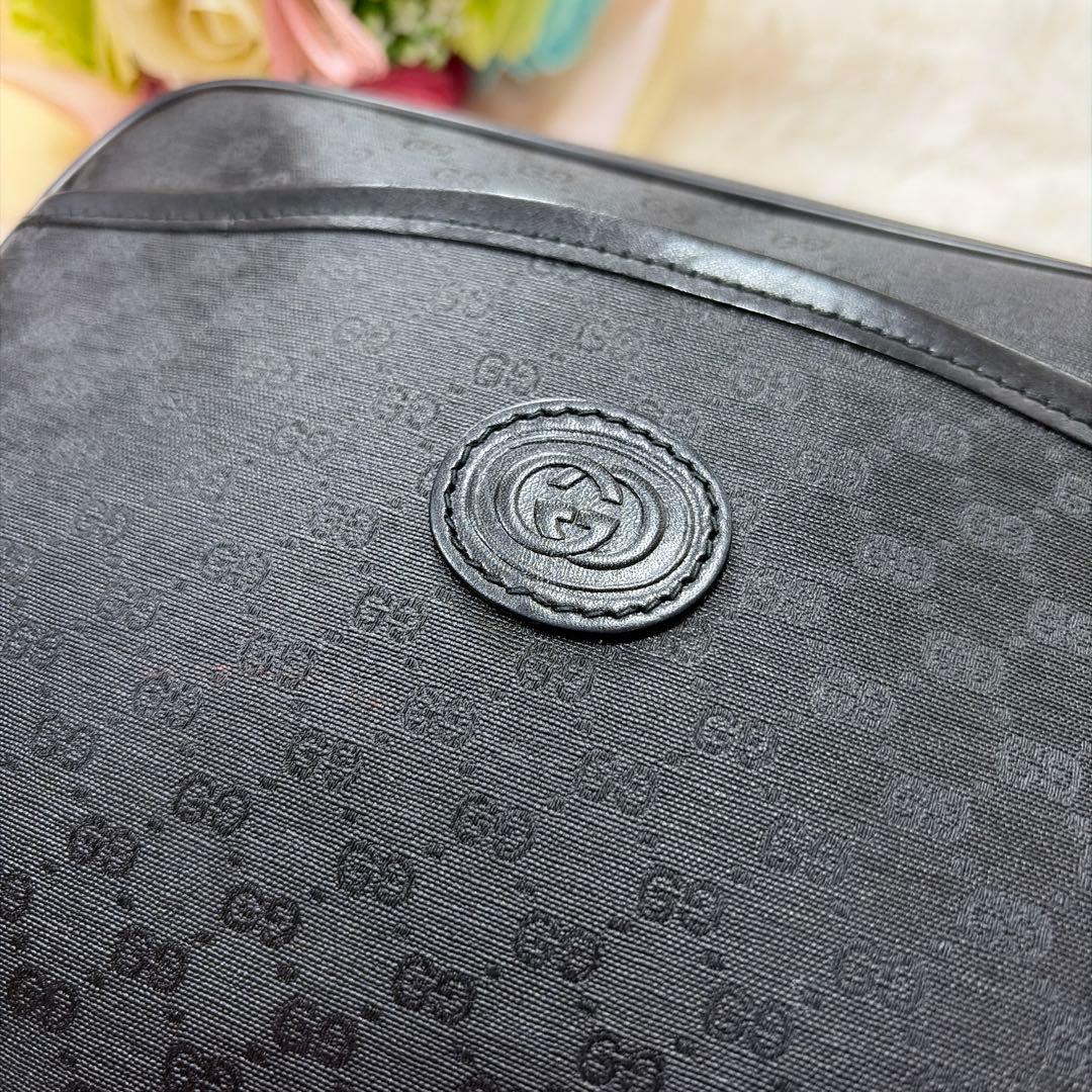 GUCCI グッチ GG柄 マイクロGG ブラック クラッチバック