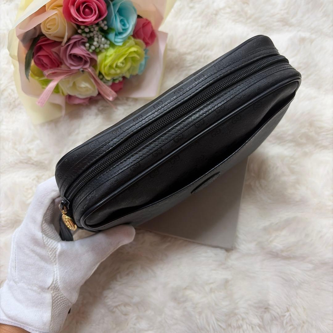 GUCCI グッチ GG柄 マイクロGG ブラック クラッチバック