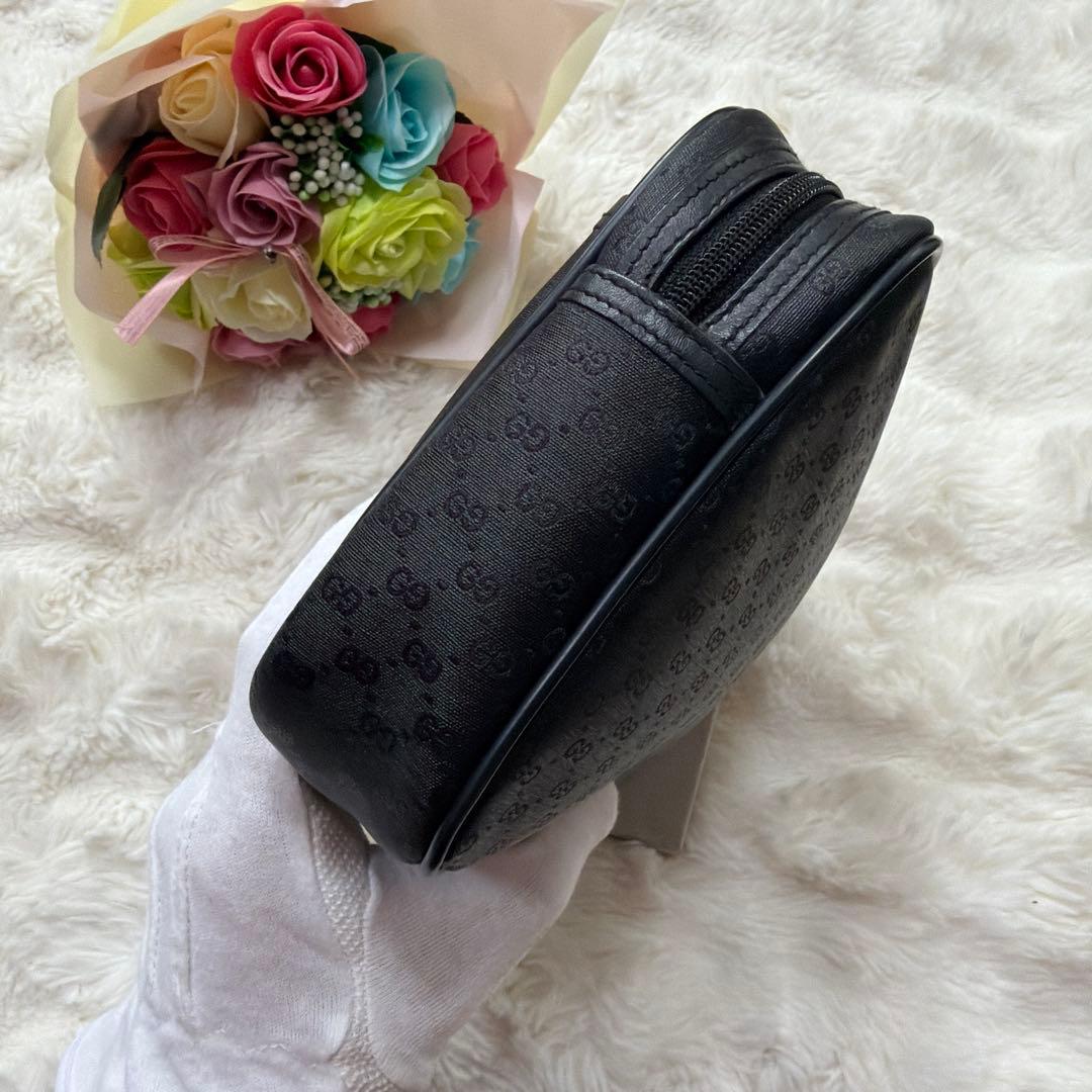 GUCCI グッチ GG柄 マイクロGG ブラック クラッチバック