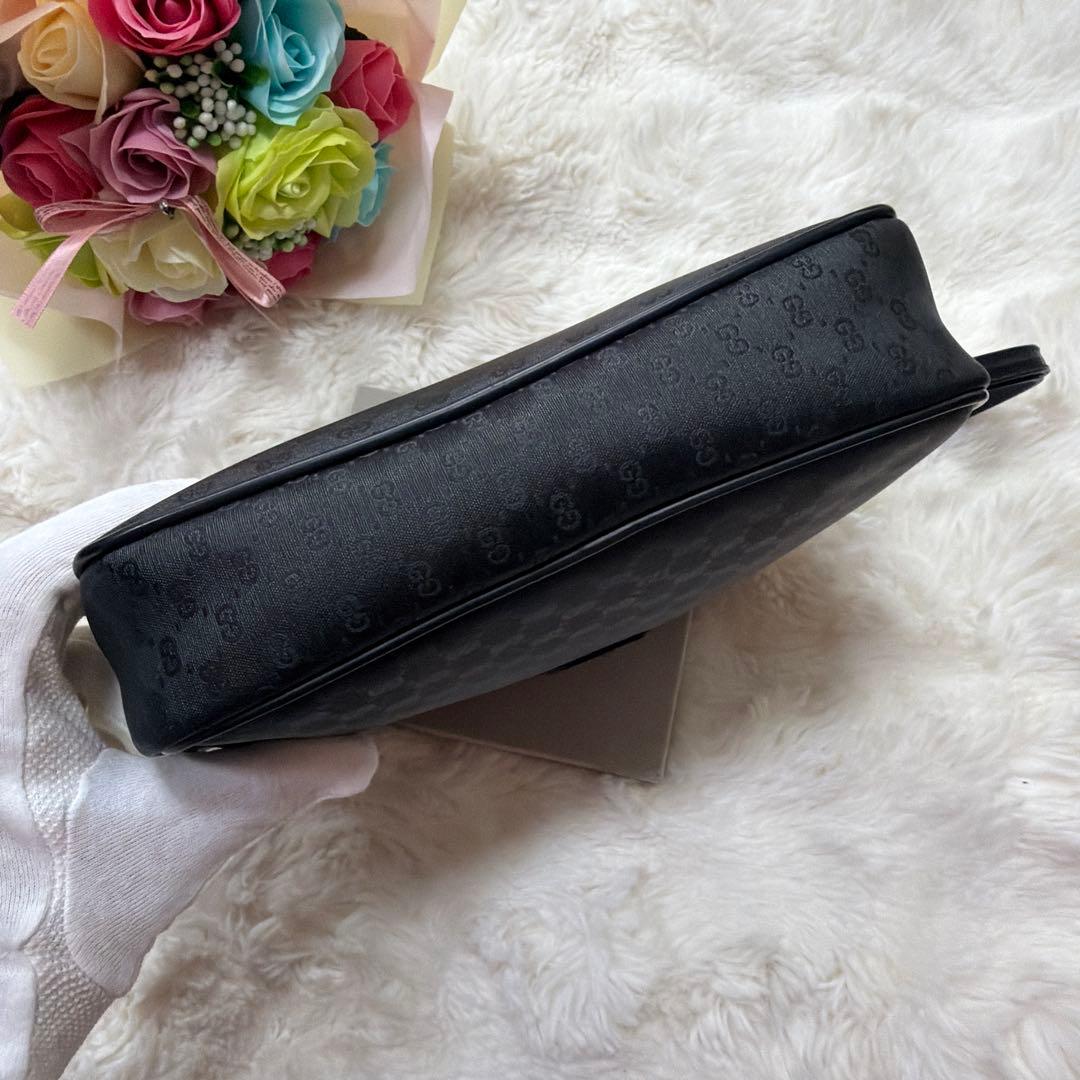 GUCCI グッチ GG柄 マイクロGG ブラック クラッチバック