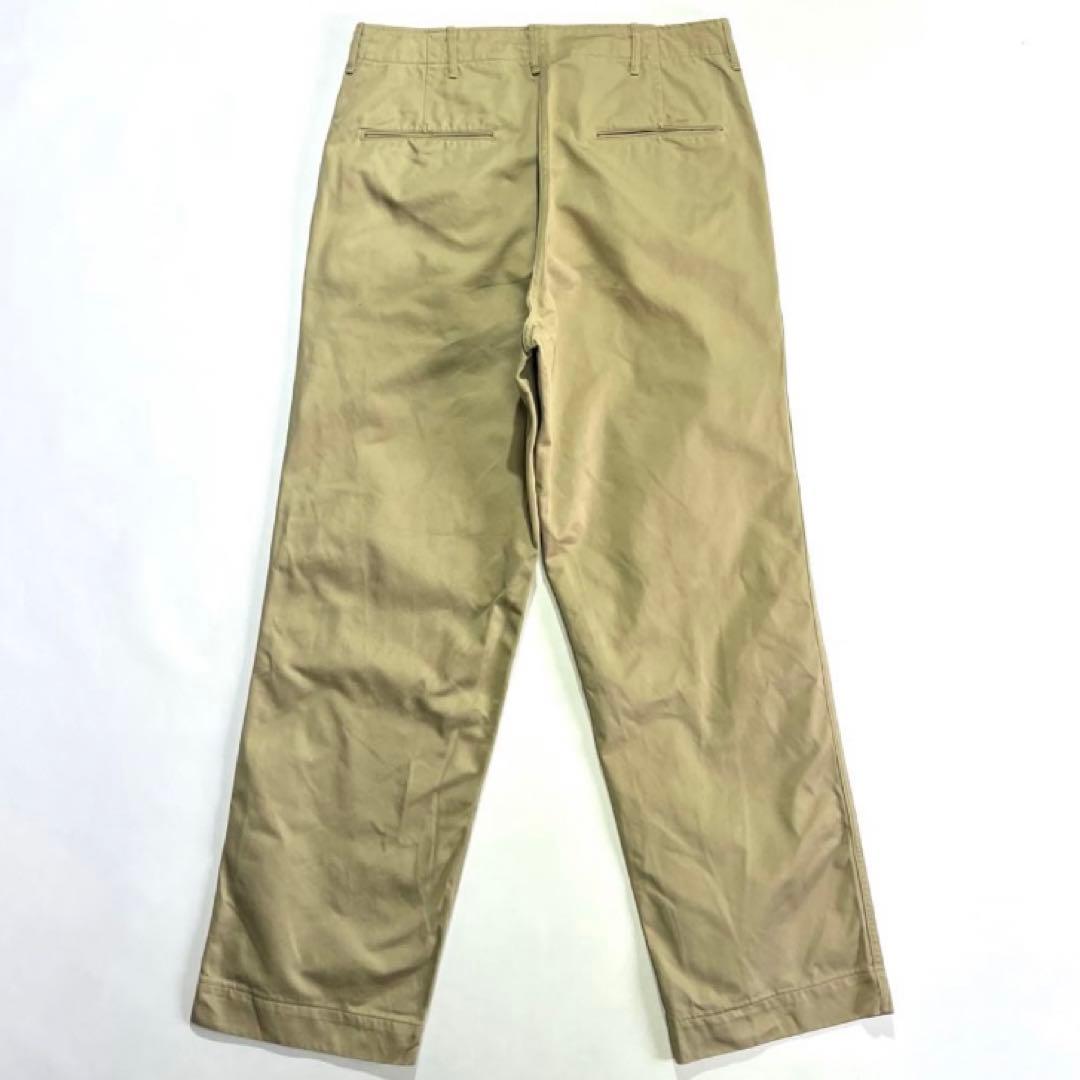 80s 90s USARMY チノパン W36L31 ベージュ M-41 両玉縁