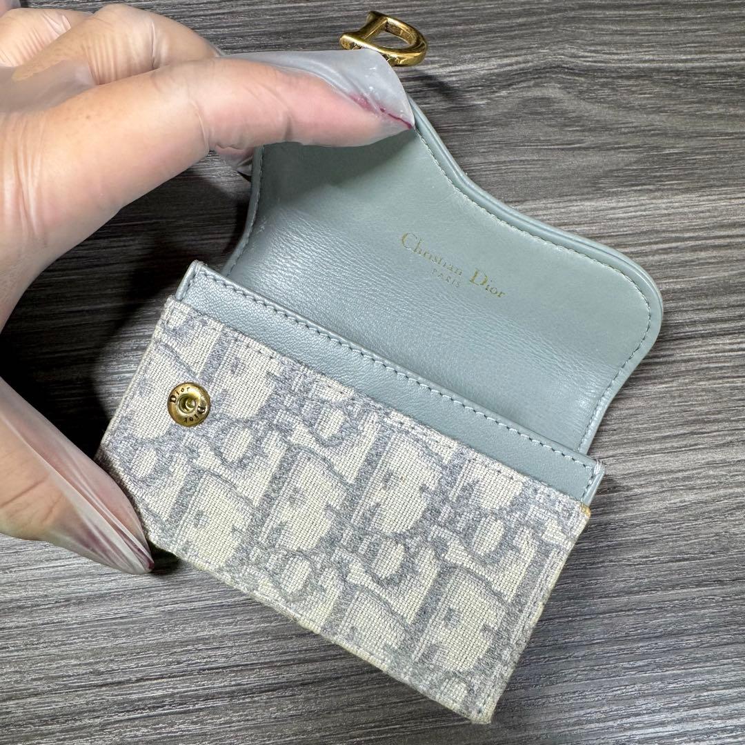 【最終値下げ】Dior Saddle Bloom カードホルダー名刺入れ グレー