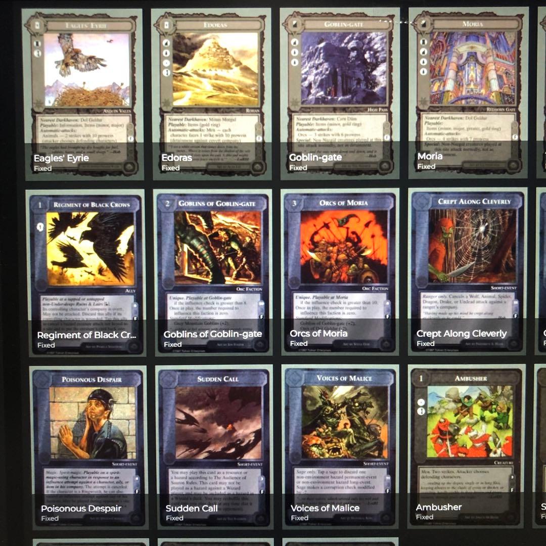 ミドルアース　カード　チャレンジデッキF ccg コンプ　指輪物語　トレカ