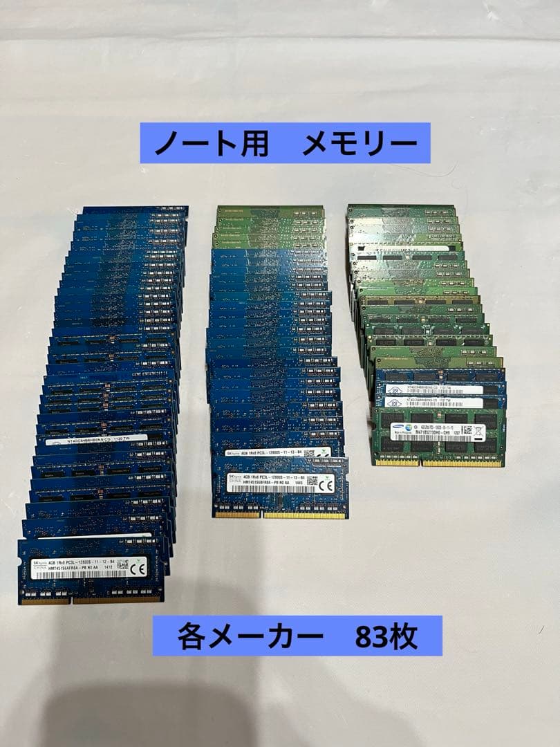 ノートメモリー　都市鉱山　4GB 83枚