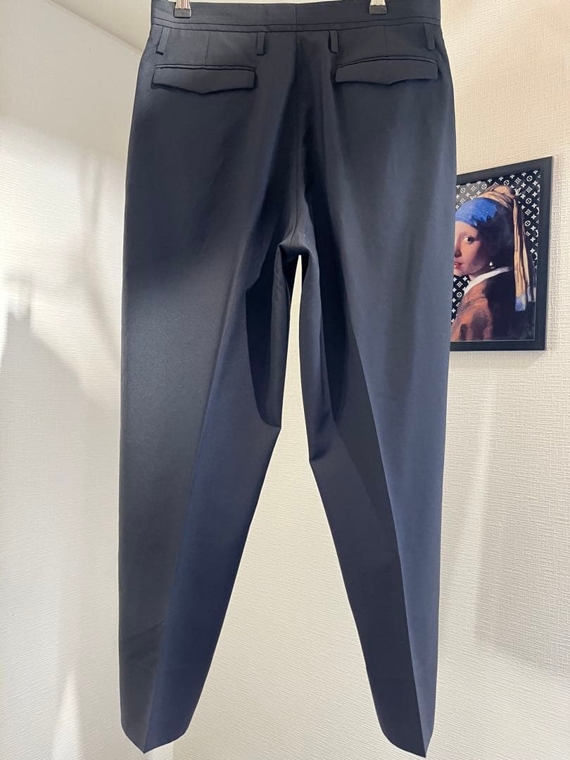 Dior レザーバックル　ベルト付き　トラウザード　テーラードスラックス