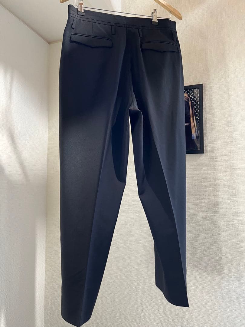 Dior レザーバックル　ベルト付き　トラウザード　テーラードスラックス