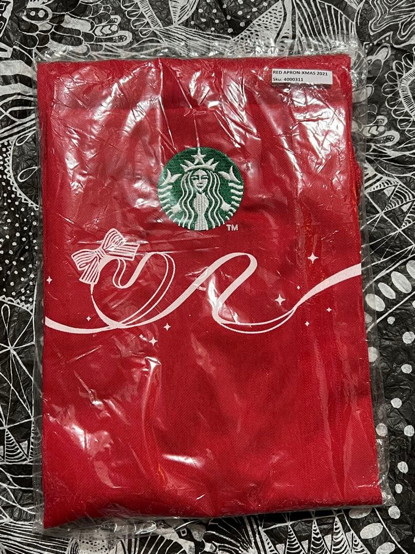 レア　正規品　スターバックス　ホリデー　エプロン　パートナー　2021