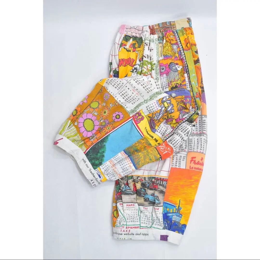 古着 リメイク ヴィンテージ パッチワーク デザイン バルーン イージーパンツ